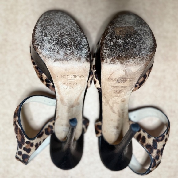 Jimmy Choo  Leopard print Heels  39 1/2 - Picture 4 of 10